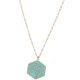 Semi Precious Stone Hexagon Necklace